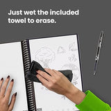 Rocketbook Reusable Digital Notebook - Smart Notepad A5 Grey - Wirebound Note Book To Do List Pad, Dotted Paper with Frixion Erasable Pen and Wipe, Office Gadget App Reduce Paper Waste