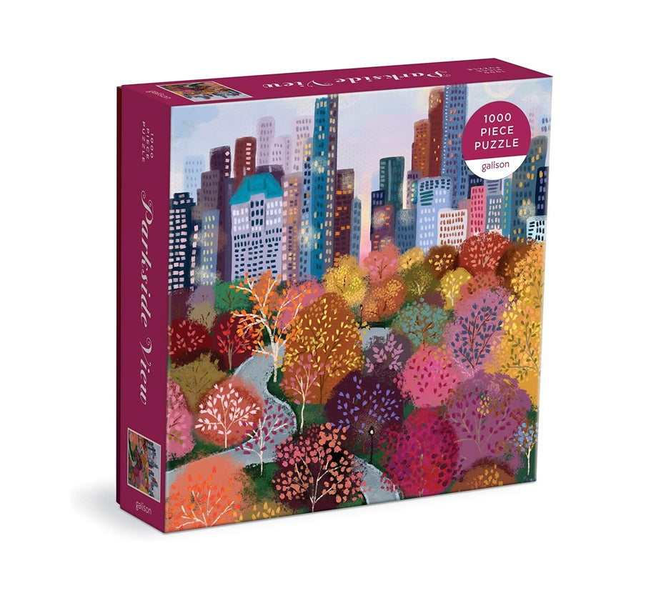 Galison Parkside View 1000 Piece Puzzle in a Square Box from - 1000 Piece Puzzle for Adults, Beautiful Illustrations from Joy Laforme, Thick and Sturdy...