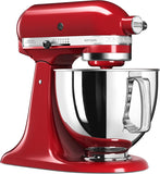 KitchenAid 5KSM125 - Artisan Tilt Head Stand Mixer with basic accessories, 4.8L, Empire Red