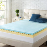 ZINUS 4-Inch Cooling Gel Swirl Memory Foam Mattress Topper, Cooling Airflow Design, CertiPUR-US Certified, Twin Size