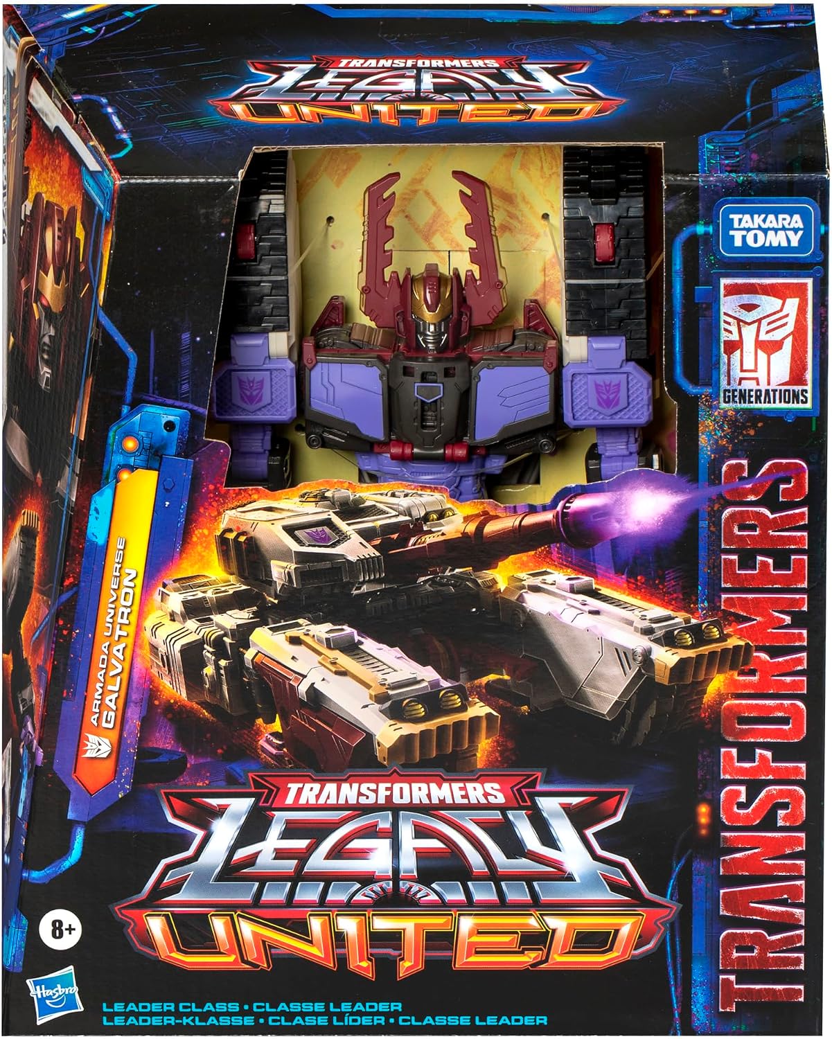 Transformers Toys Legacy Evolution Leader Armada Universe Galvatron Toy, 7-inch, Action Figure for Boys and Girls Ages 8 and Up | Transformers Legacy United 8 Inch Action Figure Leader Class (2024 Wave 3) - Galvatron