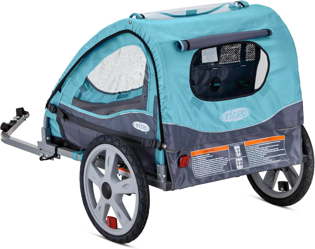 Instep Sync And Take 2 Bike Trailer For Kids Double Seat Blue