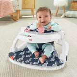 Fisher-Price Sit-Me-Up Floor Seat with Tray - Navy Garden, Infant Chair