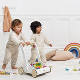 Le Toy Van - Petilou Wooden Walker Toy for Toddlers and Babies | Educational Rainbow Cloud Walker | Suitable for A Boy Or Girl 1 Year Old +, Multi, 45 Blocks (PL102)