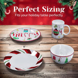 American Atelier 721616RB Ornaments Holiday Dinnerware Set