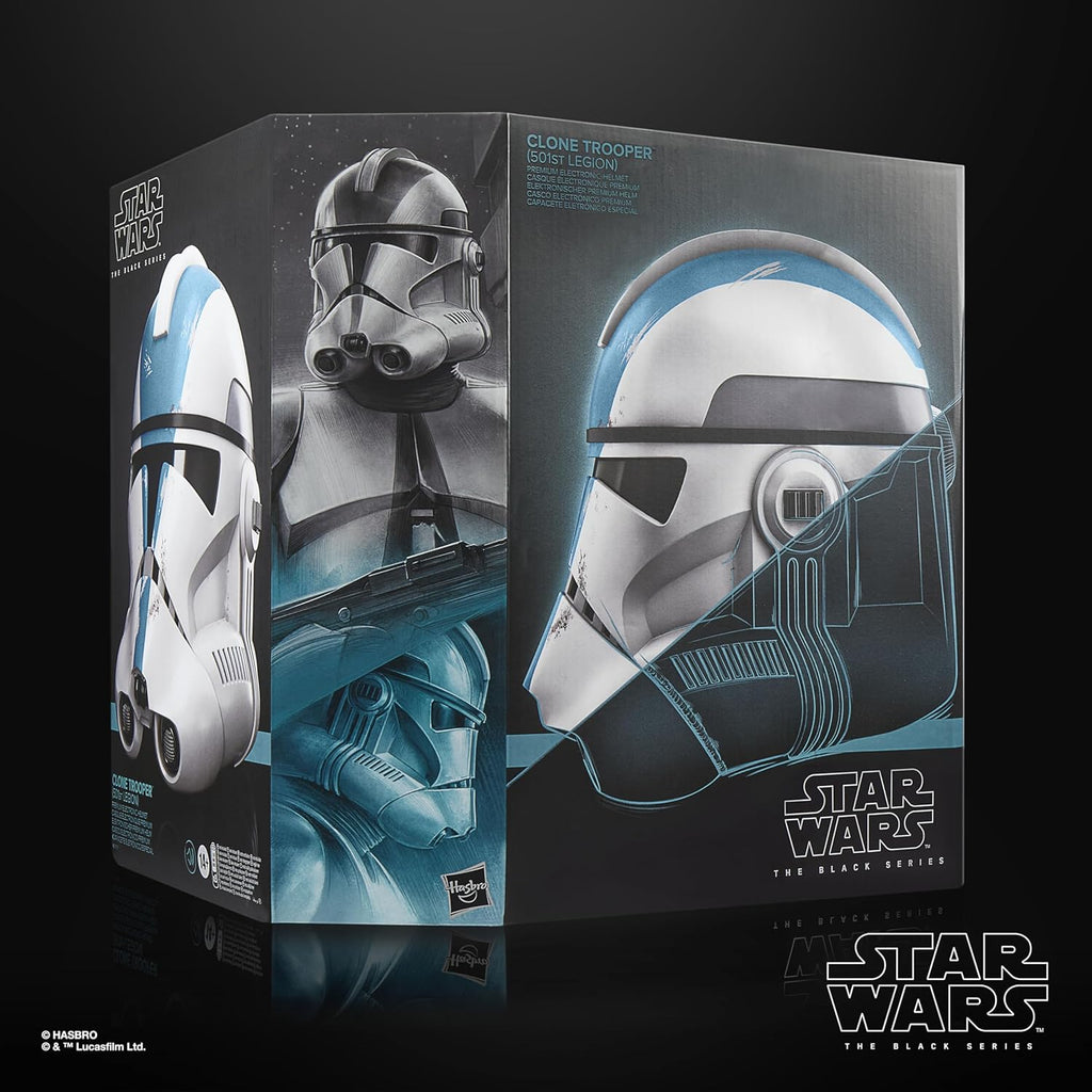 Star Wars The Black Series Clone Trooper (501st Legion) Premium Electronic Helmet, Roleplay Toy for Ages 14+, Adult Cosplay Toy