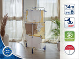 Leifheit Classic Tower 340 Standing Clothes Airer Foldable Clothes Rack