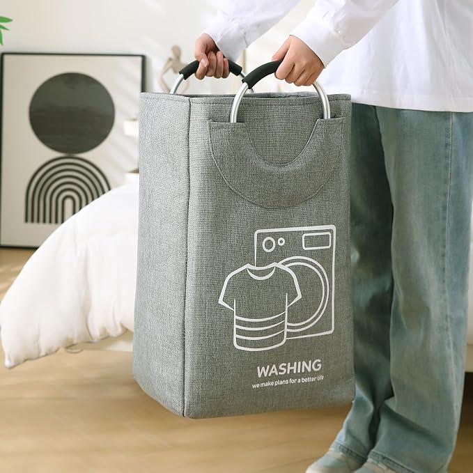 Rectangular Laundry Bag with Handle - MJ053