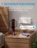 Meross Smart Power Strip, 6 AC Outlets and 4 USB Ports, smart extension lead alexa compatible, Compatible with Google Home, SmartThings, Timer and Voice/Remote Control, 2.4GHz WiFi