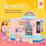 Glitter Girls – Candy Shop Playset With 200+ Pieces – Play Set For 14-Inch Dolls – Candies, Desserts & Accessories For Dolls – Rainbow Lights – 3 Years + – Sweet Shop