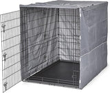 New World XXL Dog Crate Cover, Privacy Dog Crate Cover Designed to Fit Midwest Ginormous Dog Crate Models SL54 & SL54DD, Machine Wash & Dry, Gray, 54-Inch