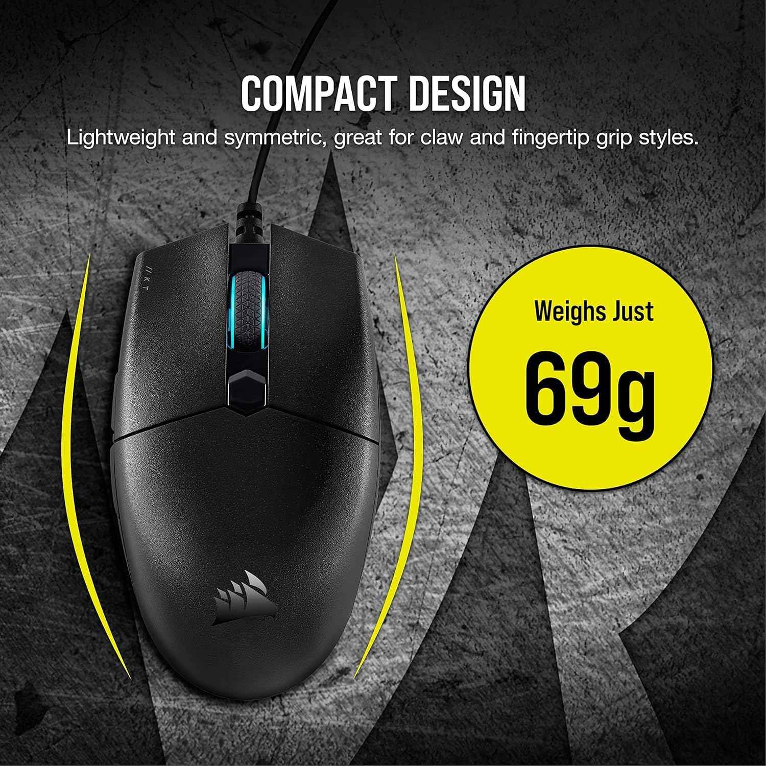CORSAIR CH930C011AP KATAR PRO Ultra Light FPS Moba Gaming Mouse Black