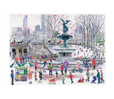 Galison Michael Storrings Bethesda Fountain Jigsaw Puzzle,27” x 20''Illustrated Art Puzzle