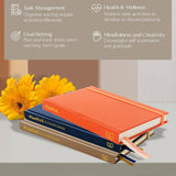 Founders Beauty PlanWell Planner - 90-Day Undated Ritual & Wellness Journal - Meal Planner, Wellness Prompts, Daily Gratitude - 100% Sustainable - 5.5" x 8.4" (Mandarin)