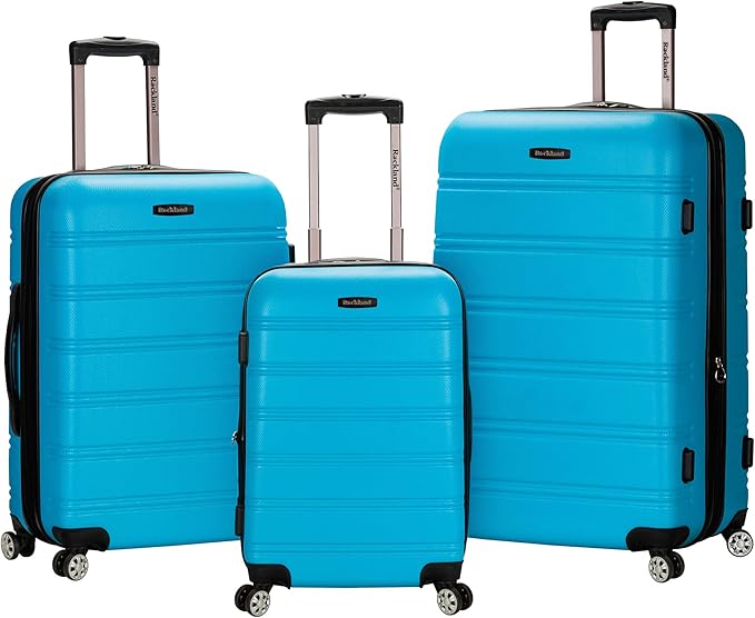 Rockland Melbourne Hardside Luggage 3 Piece set (20" 24" and 28") Turquoise Main image