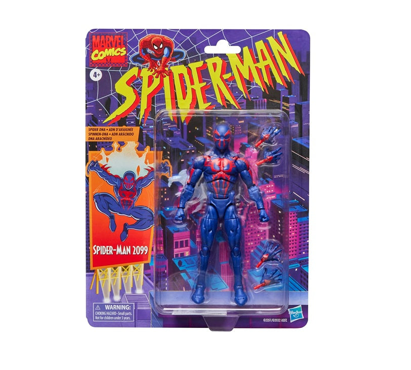 Marvel Legends Series Spider-Man 2099, Retro Cardback Comics Collectible 6-Inch Scale Action Figure
