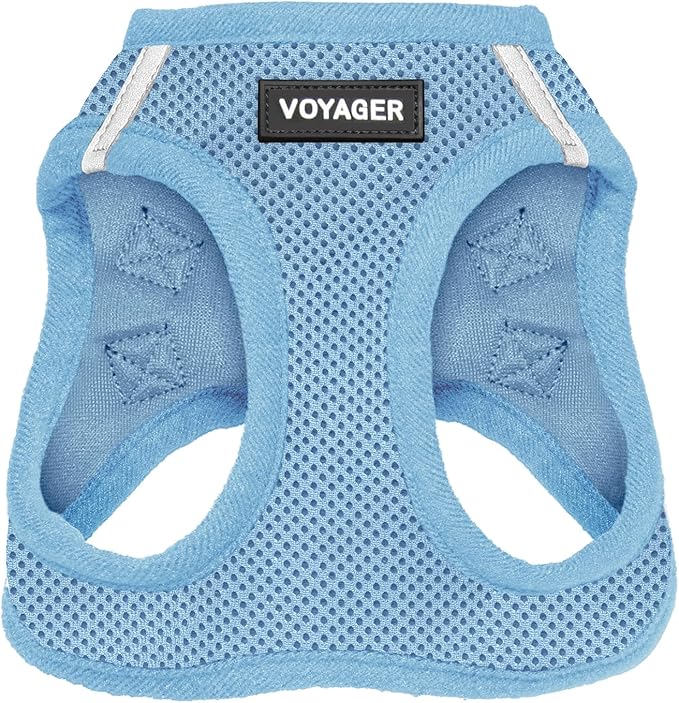Best Pet Supplies Voyager Air All Weather Mesh StepIn Vest Harness For Small And Medium Baby Blue S Main image