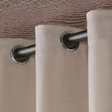 Exclusive Home Delano Taupe Heavy Textured Indoor Outdoor Curtains 54" x 120"