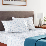Nautica Queen Sheet Set, Cotton Percale Bedding Set, Crisp & Cool, Lightweight & Breathable