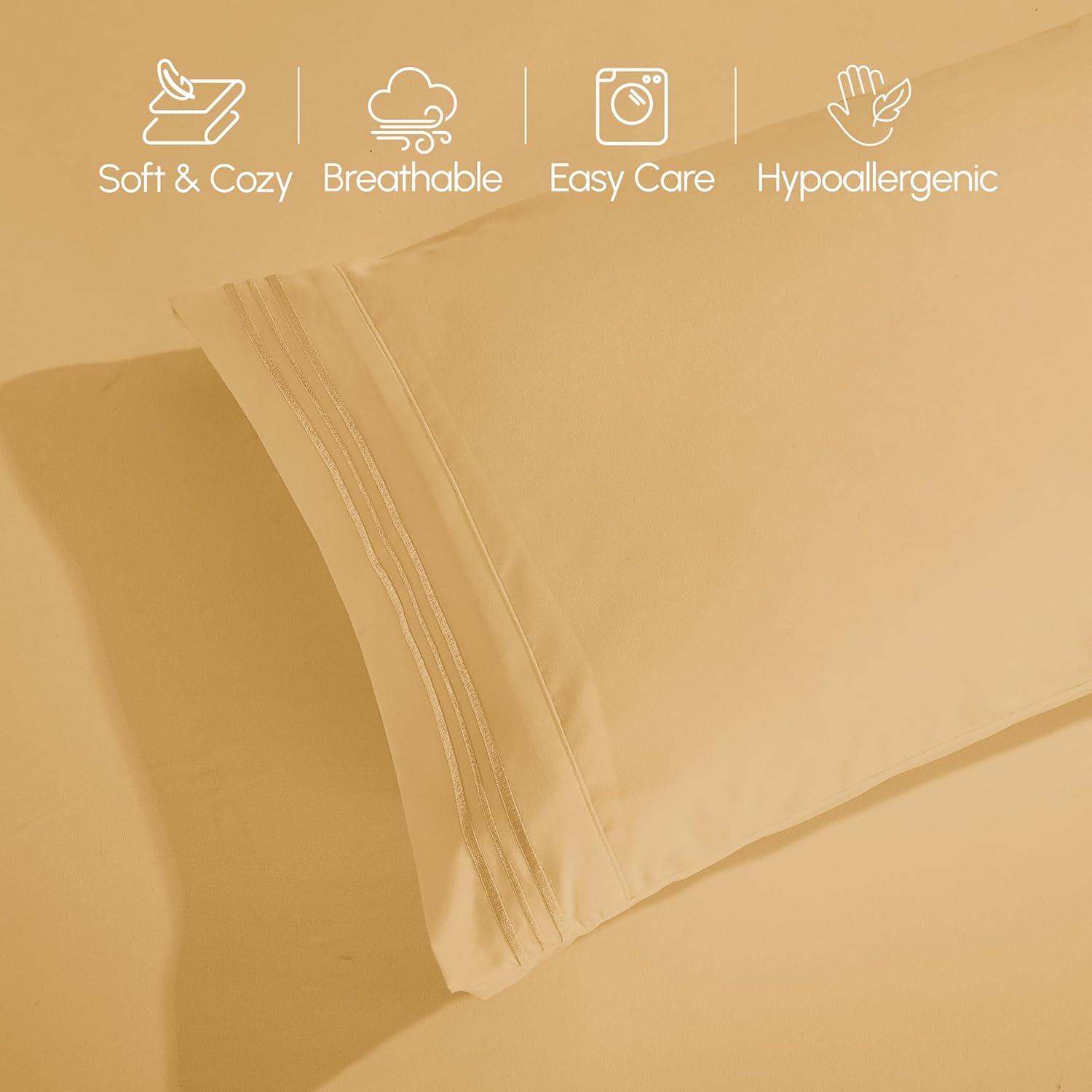 Elegant Comfort Luxurious Bed Sheet Set 4-Piece