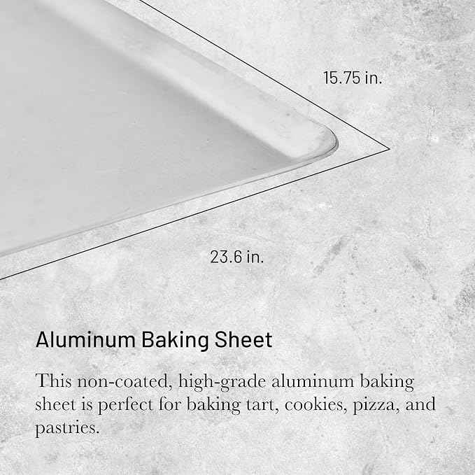 De Buyer (15-00058) ALUM BAKING TRAY WITH 45° RIM L60xW40xH1cm Secondary image