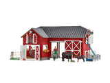 SCHLEICH 72102 Farm World Large Toy Barn and Farm Accessories 27-piece Playset