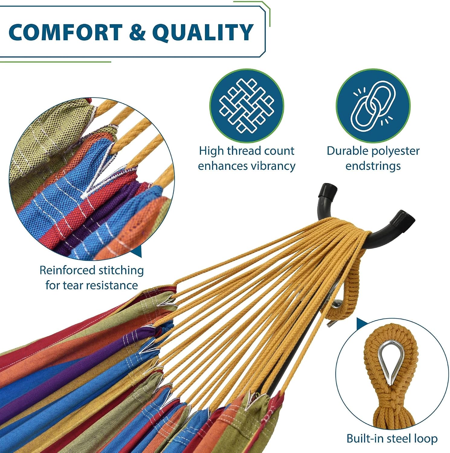 Vivere Double Sized Hammock Tropical