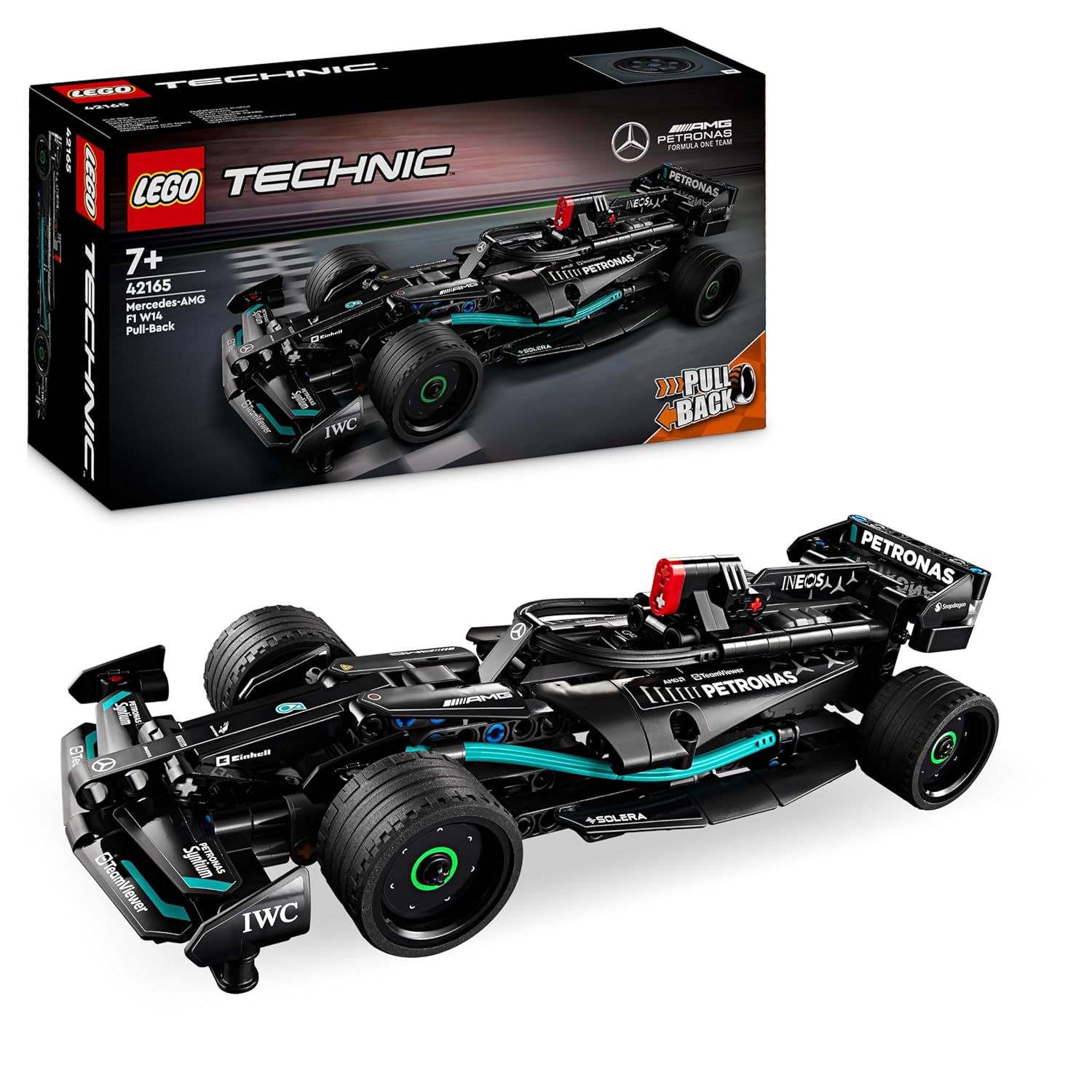 LEGO Technic Mercedes AMG F1 W14 E Performance Pull Back Vehicle Building Kit for Kids 42165 240 Pcs