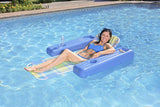 Poolmaster Caribbean Retro Floating Chaise Pool Lounge Chair for Adults, Plaid