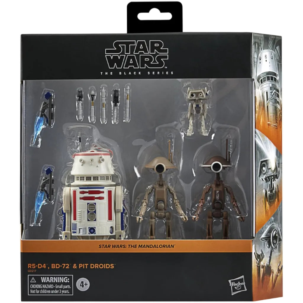Star Wars The Black Series R5D4 BD72 And Pit Droids The Mandalorian Collectible 15cm Action Figure 4Pack