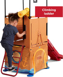 Radio Flyer Play & Fold Away Pirate Ship, Toddler Climber, Kids Playhouse For Ages 2-5