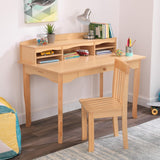 KidKraft Avalon Wooden Children's Desk with Hutch, Chair and Storage - Natural, Gift for Ages 5-10