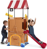 Radio Flyer Play & Fold Away Pirate Ship, Toddler Climber, Kids Playhouse For Ages 2-5