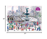 Galison Michael Storrings Bethesda Fountain Jigsaw Puzzle,27” x 20''Illustrated Art Puzzle