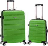 Rockland Melbourne Hardside Luggage 2 Piece set (20" and 28") Green