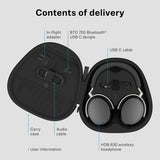 Sennheiser HDB 630 Wireless Audiophile Headphones - High-Res Sound with Parametric EQ and Crossfeed, Bluetooth Headset with ANC and 60h Battery Life, Lightweight Design, Clear Calls - includes BTD 700