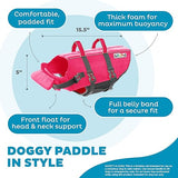 Outward Hound Granby Splash Pink Dog Life Jacket, Medium