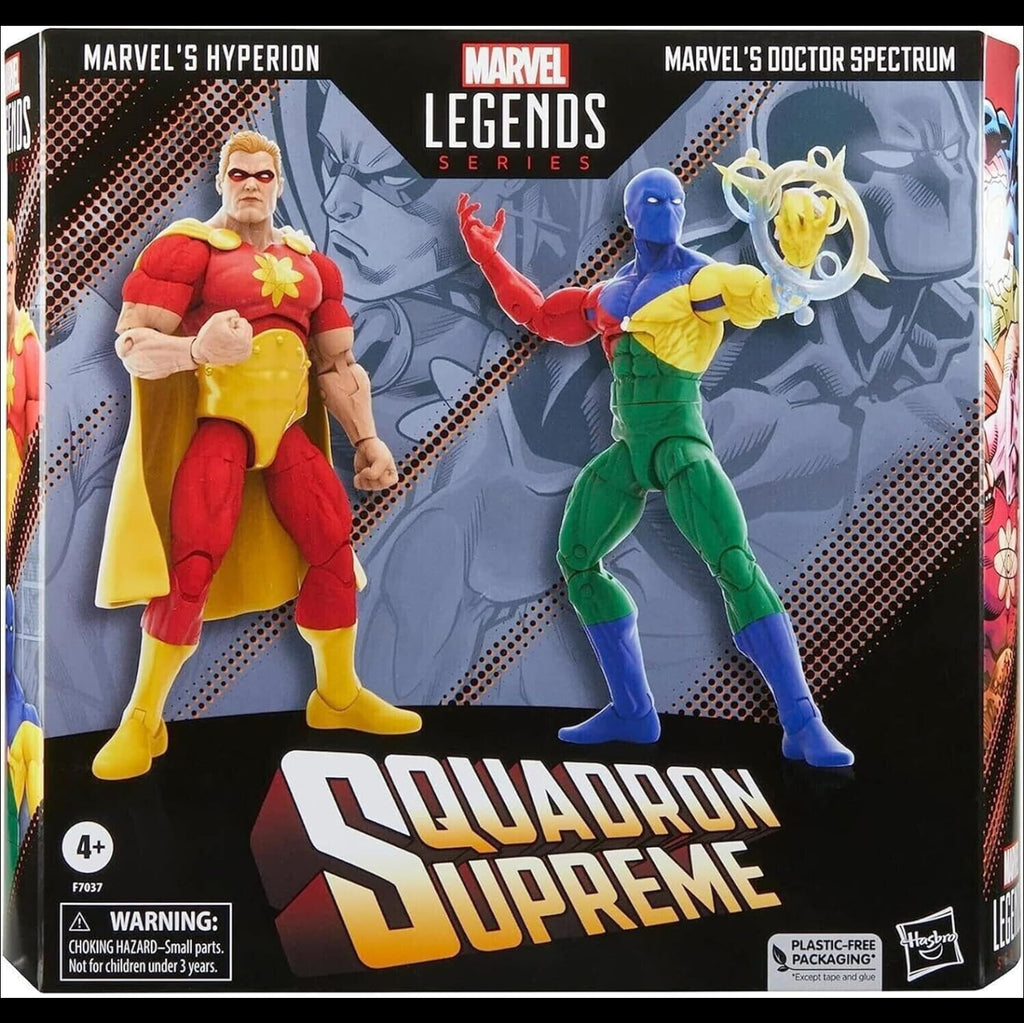 Hasbro Marvel Legends Series Marvels Hyperion And Marvels Doctor Spectrum Squadron Supreme Collectible 6 Inch Action Figures