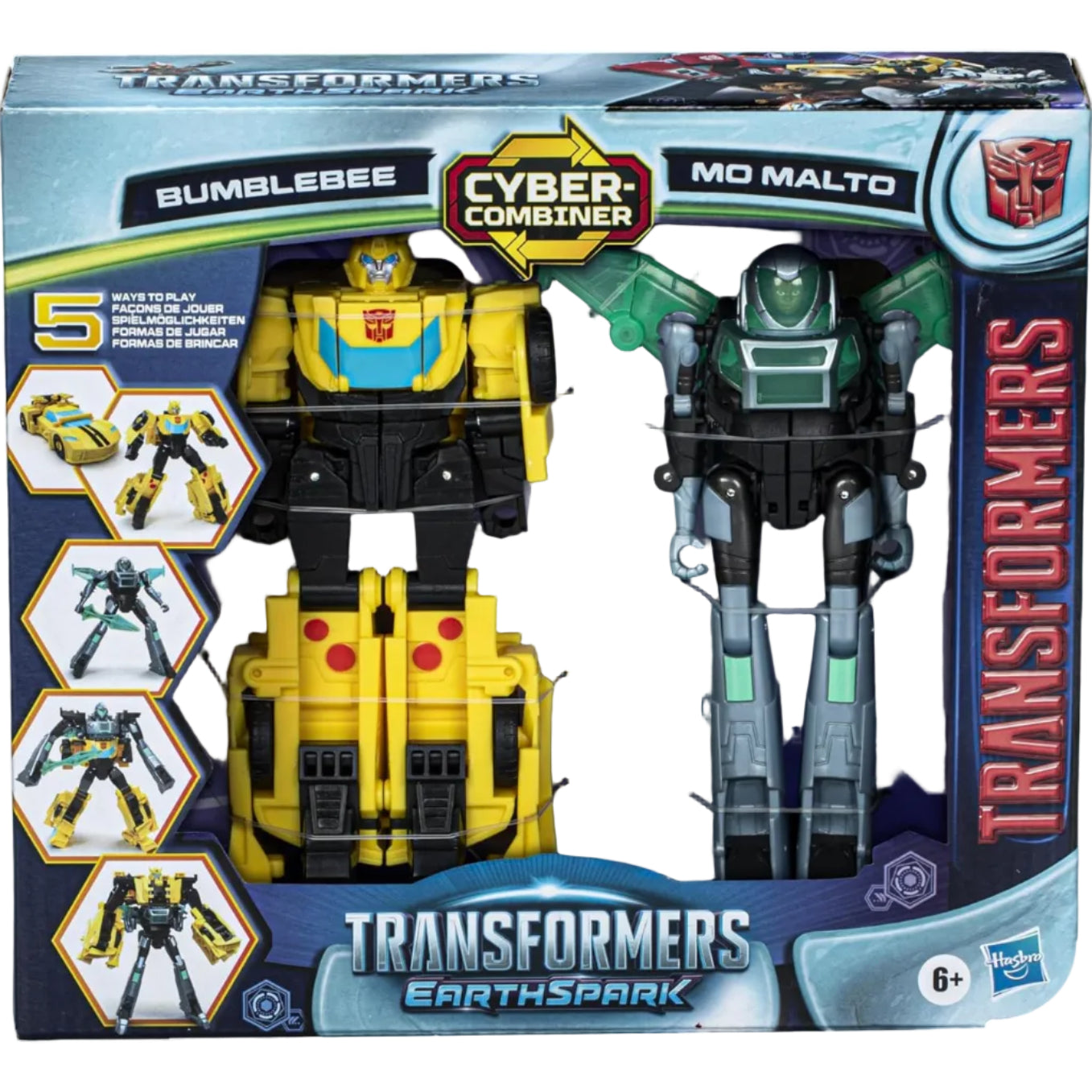 Transformers EarthSpark CyberCombiner Bumblebee And Mo Malto Robot Action Figures