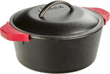 Lodge Cast Iron Dutch Oven With Handle Holders 5quart