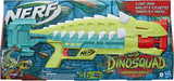 NERF DinoSquad Armorstrike Dart Blaster, 8-Dart Rotating Drum, Drop Grip, Dart Storage, 16 Elite Darts, Anklyosaurus Dinosaur Design (F5855)