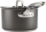Breville Thermal Pro Hard Anodized Nonstick Sauce Pan/Saucepan with Lid, 3 Quart, Gray