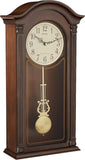 Seiko Gold Tone Arched Wall Clock With Pendulum And Dual Chimes 25x12.25x5inch
