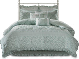 Madison Park Cotton Comforter Set Queen 90inx90in Seafoam 9 Piece