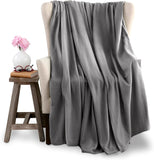 Vellux Fleece Blanket Twin Size - Fleece Bed Blanket - All Season Warmth Lightweight Super Soft Throw Blanket - Plush Blanket for Bed or Couch (66 x 90 Inches, Grey)