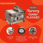 Baby Trend Deluxe Nursery Center Haven Wood