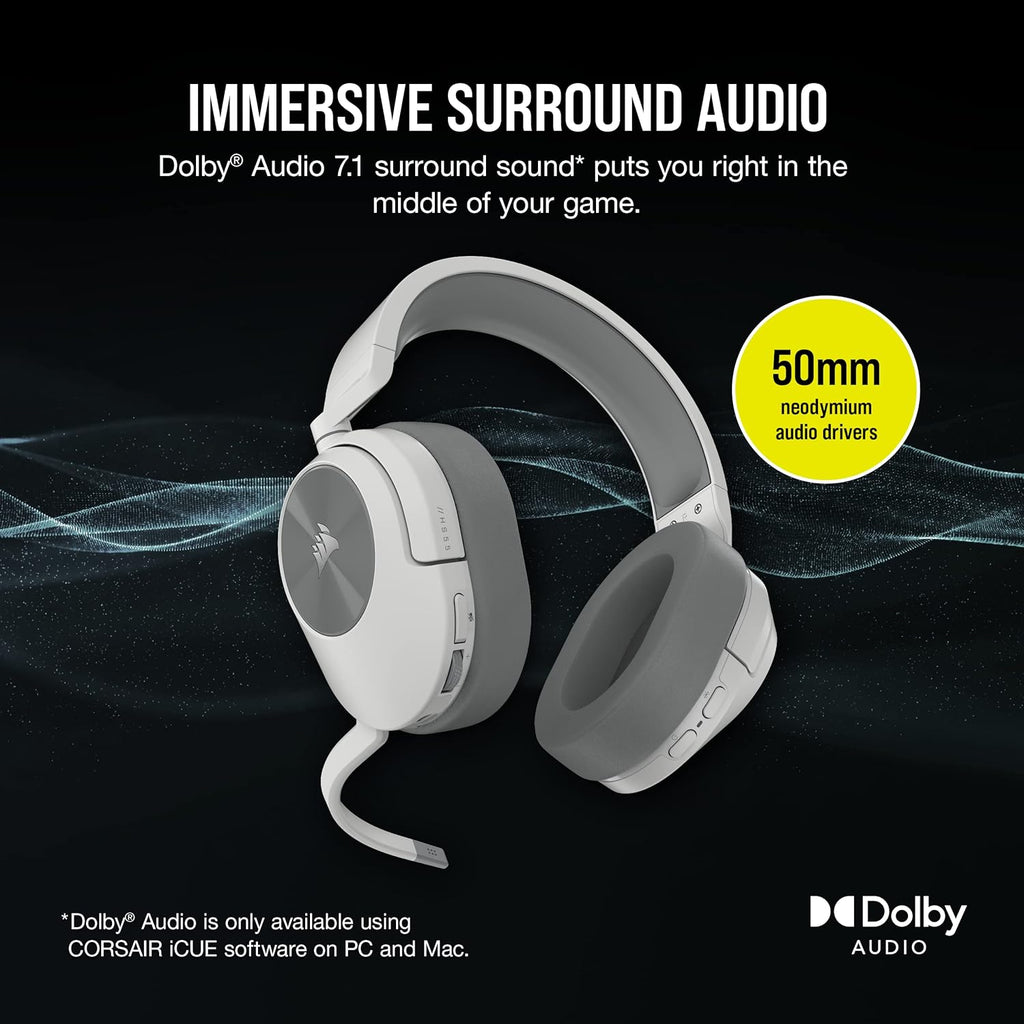 Corsair HS55 Wireless Gaming Headset White