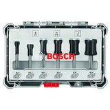 BOSCH RBS006SBS 6-Piece (Universally Compatible Accessory) Carbide-Tipped Groove Cutter Router Bit Assorted Set