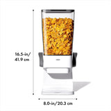 OXO Good Grips Countertop Cereal Dispenser, Clear/White (11125700) 5.5 qt.