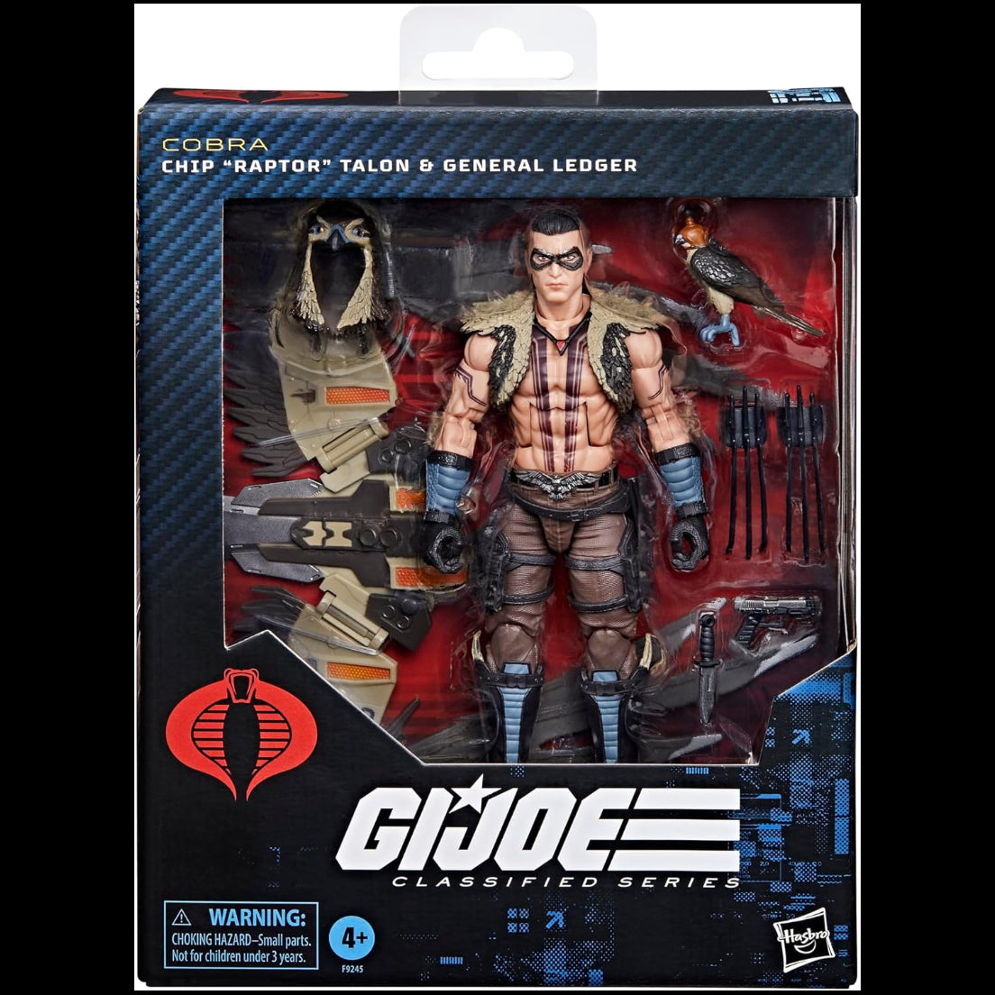 GI Joe Classified Series 139 CHIP Raptor Talon And General Ledger Collectible 6 Inch Action Figure And Pet